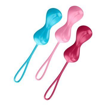 Вагинальные шарики Satisfyer Power Balls (3 пары), диаметр 3,4см, масса 60-76-92г, с шариком внутри SO2300 фото