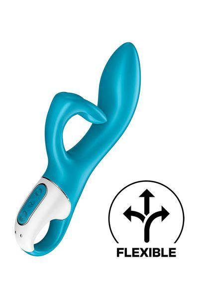 Вибратор кролик с тройным отростком Satisfyer Embrace me Turquoise, 2 мотора, диаметр 3,6 см SO6284 фото