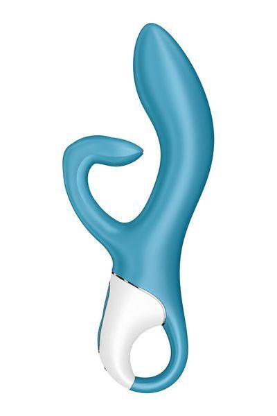 Вибратор кролик с тройным отростком Satisfyer Embrace me Turquoise, 2 мотора, диаметр 3,6 см SO6284 фото