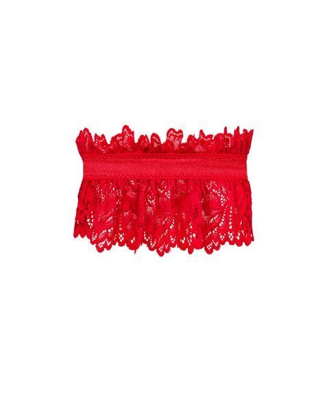 Ажурная подвязка Obsessive Amor Cherris garter, red SO7684 фото
