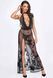 Платье Noir Handmade F312 Divinity, L, black, прозрачное, в пол, открытая спина, разрез сбоку SX0311 фото 3