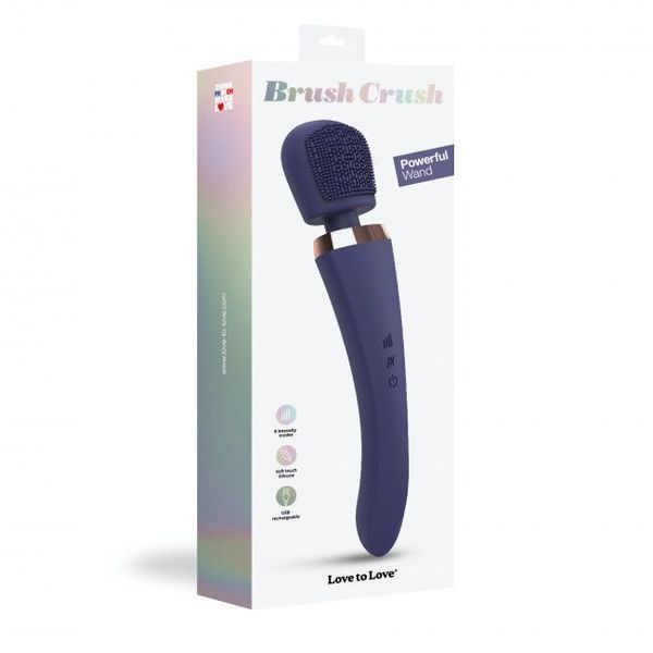 Вибромассажер с силиконовой щеточкой Love to Love Brush Crush &ndash; Midnight Indigo SO5533 фото