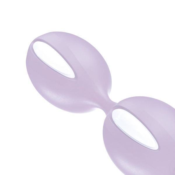 Вагинальные шарики Fun Factory SMARTBALLS DUO, сиренево-белые, 2 шт, диаметр 3,2 и 3,6 см SX0961 фото