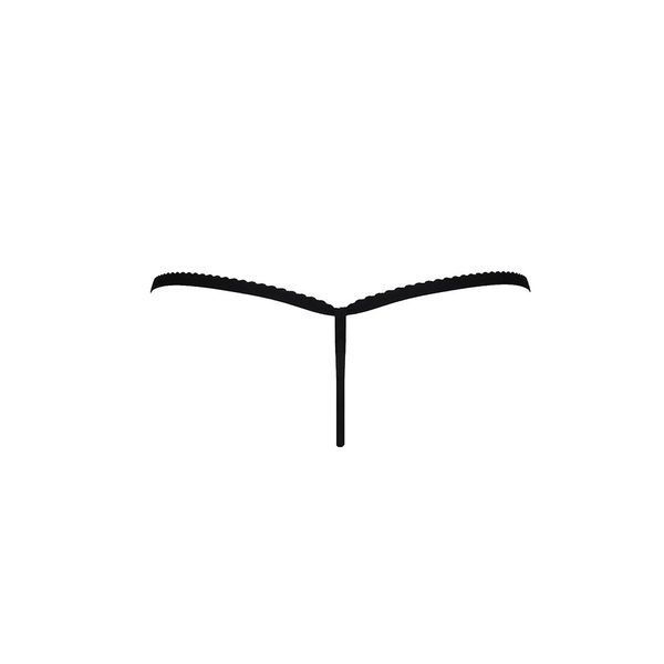 Трусики кружевные Passion Exclusive ATHENA THONG L/XL, black PS21907 фото