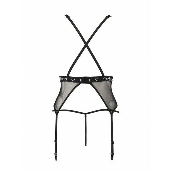 Напівпрозорий корсет Passion Exclusive MIRAJANE CORSET S/M, black PS26408 фото