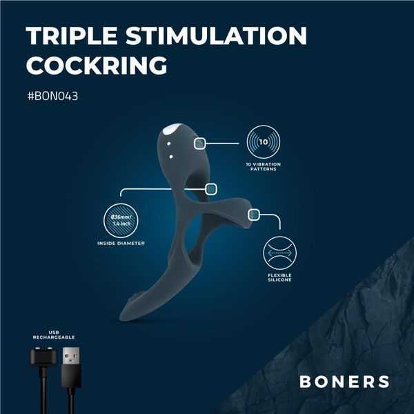 Эрекционное кольцо Boners Triple Cockring SX3053 фото