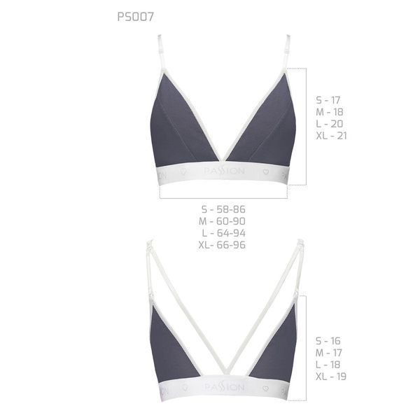 Спортивний топ з подвійними бретелями Passion PS007 TOP L, dark grey SO4263 фото