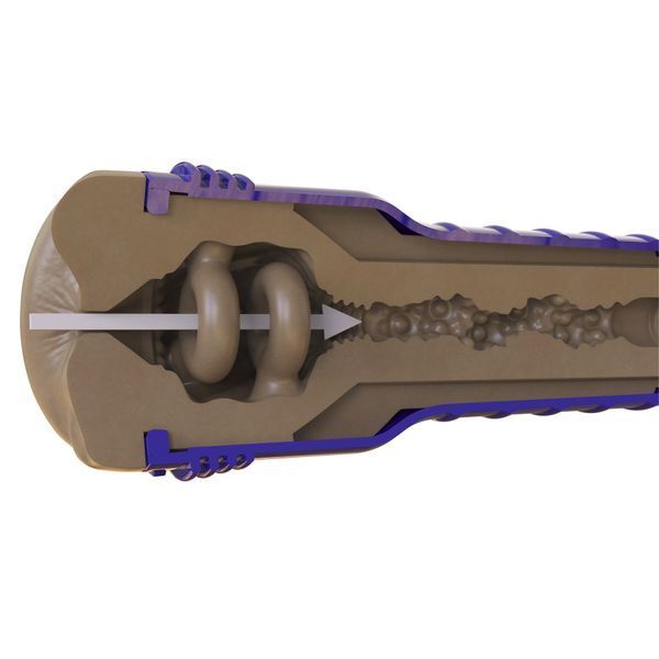 Мастурбатор-попка Fleshlight Boost Blast Female Medium Dark Flesh, плавающие кольца Turbo Tech SX1317 фото
