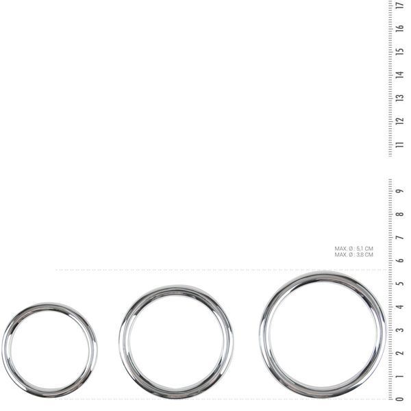 Набор эрекционных колец Sinner Gear Unbendable &mdash; Cock/Ball Ring & Glans Ring Set SO4584 фото
