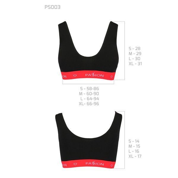 Спортивний топ на широких бретелях Passion PS003 TOP S, black SO4213 фото