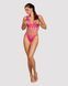 Сетчатый бодистокинг с продольными вырезами Obsessive B121 teddy S/M/L, розовый SO7209 фото 3