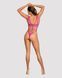 Сетчатый бодистокинг с продольными вырезами Obsessive B121 teddy S/M/L, розовый SO7209 фото 4