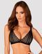 Кружевной бюстгальтер с треугольной чашкой Obsessive Estiqua bra M/L, черный, широкие лямки SO7259 фото 1