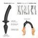 Анальная пробка с дилдо 2в1 Strap-On-Me SWITCH PLUG-IN DILDO Black S, диаметр 3,3/2,9 см SO6826 фото 2