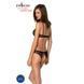 Комплект: бра, трусики с ажурным декором и открытым шагом Passion URSULA SET S/M, black SO5842 фото 2