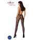 Сетчатые колготки с открытым доступом Passion S015 One Size, Black, имитация чулок и трусиков PSS015B фото 4