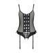 Корсет со шнуровкой Passion NESSY CORSET L/XL black, стринги с открытым доступом, пажи для чулок SO8454 фото 3