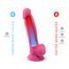 Фалоімітатор SilexD Johnny Pink Glow in the dark, двошаровий, силікон+Silexpan, діаметр 3,5см SO7026 фото 5