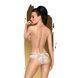 Трусики-бикини Penthouse Catch Me L/XL White, кружево, узкие ремешки, вырезы на ягодицах, бантик SO6488 фото 2