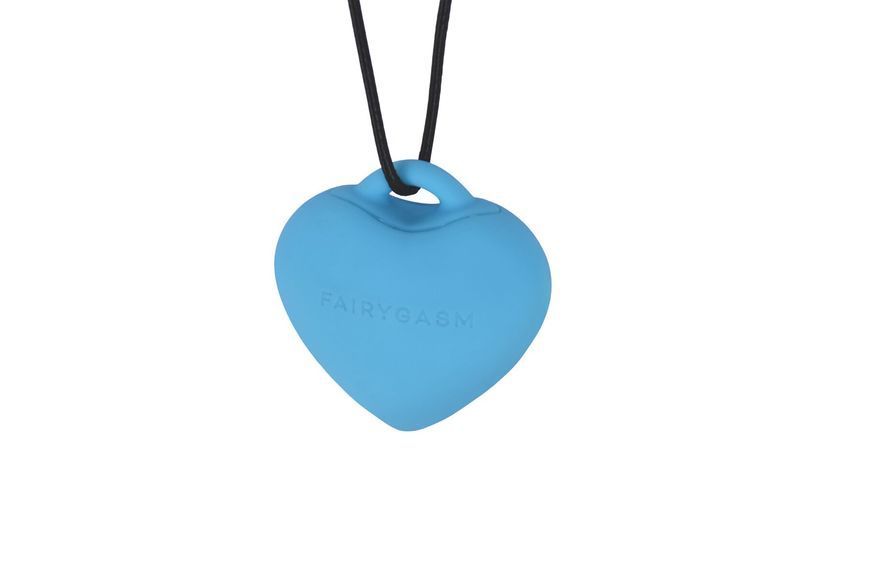 Мини-вибратор &laquo;Сердечко&raquo; FairyGasm PleasureStone blue, 9 режимов, на шнурке SX0643 фото