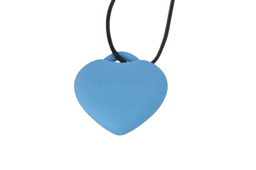 Мини-вибратор &laquo;Сердечко&raquo; FairyGasm PleasureStone blue, 9 режимов, на шнурке SX0643 фото
