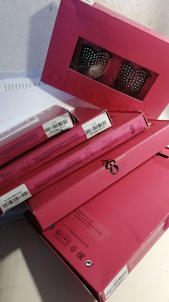 Накладки-сердечки на соски со стразами Obsessive A750 nipple covers, черные (мятая упаковка!!!) SO7193-R фото
