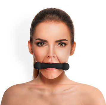 Кляп-палка на ремнях Art of Sex &ndash; Gag Stick Silicon, черный, натуральная кожа SO6705 фото