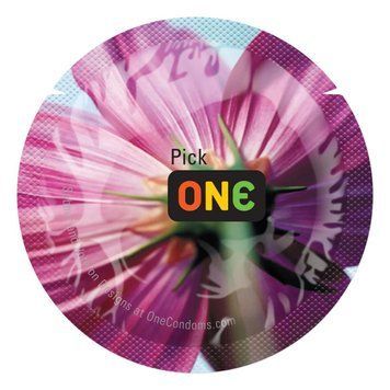 Презерватив ONE Color Sensations Pick ONE, 1 шт, фиолетовый, гладкий, со смазкой SX0772 фото