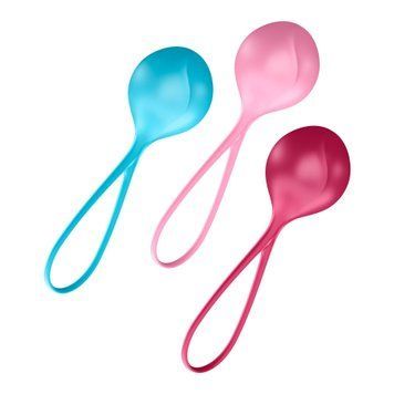 Вагинальные шарики Satisfyer Strengthening Balls (3шт), диаметр 3,8см, масса 62-82-98г, монолитные SO2302 фото