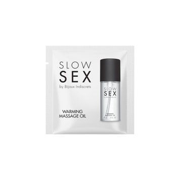 Пробник разогревающего съедобного массажного масла Bijoux Indiscrets Slow Sex Warming massage oil SO5950 фото