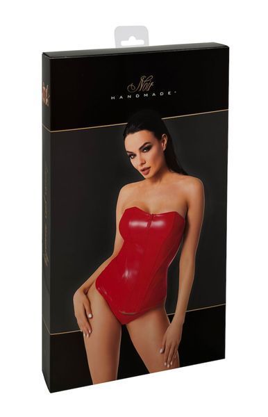 Корсет Noir Handmade F355 Red powerwetlook corset - 3XL SX2028 фото