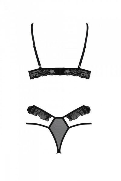 Эротический комплект Passion DOLLY SET, L/XL, black, с открытыми чашками SO9704 фото