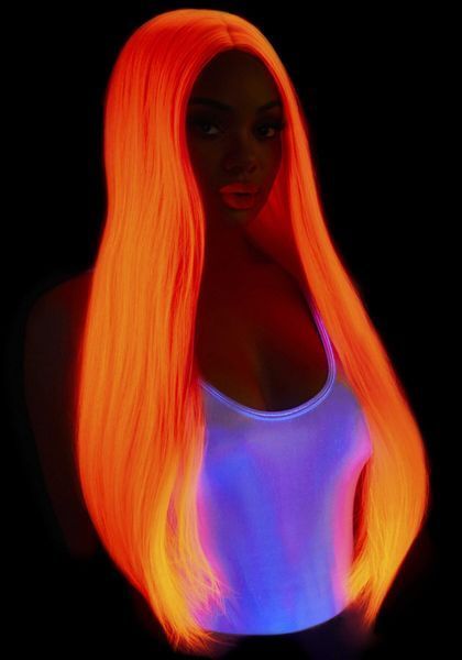 Парик Leg Avenue 33&Prime; Long straight center part wig neon pink SO8590 фото