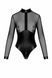 Боди Noir Handmade F321 Edge, 3XL, низ под латекс, верх сетка, молния на все тело, декор кольца SX0362 фото 7
