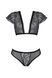 Комплект Passion LEAFA BIKINI black S/M, бюстгальтер-топ с рукавчиками, стринги-шортики с вырезом SX0498 фото 3