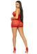 Платье-сетка со стразами Leg Avenue Rhinestone halter mini dress Red, открытая спина, one size SO7958 фото 10