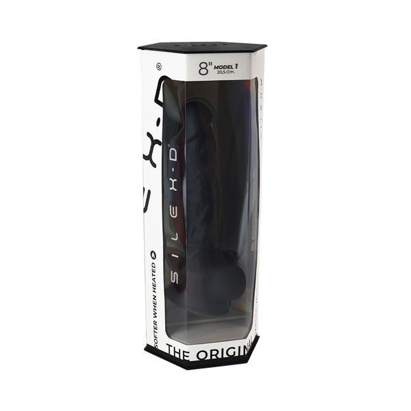 Фаллоимитатор SilexD Vetus Black (MODEL 1 size 8in), двухслойный, силикон+Silexpan, диаметр 4,2см SO4471 фото