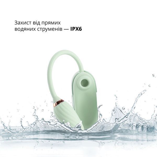 Вакуумный клиторальный стимулятор Otouch Louis Vibrate Teal с виброяйцом, в кейсе SO9429 фото