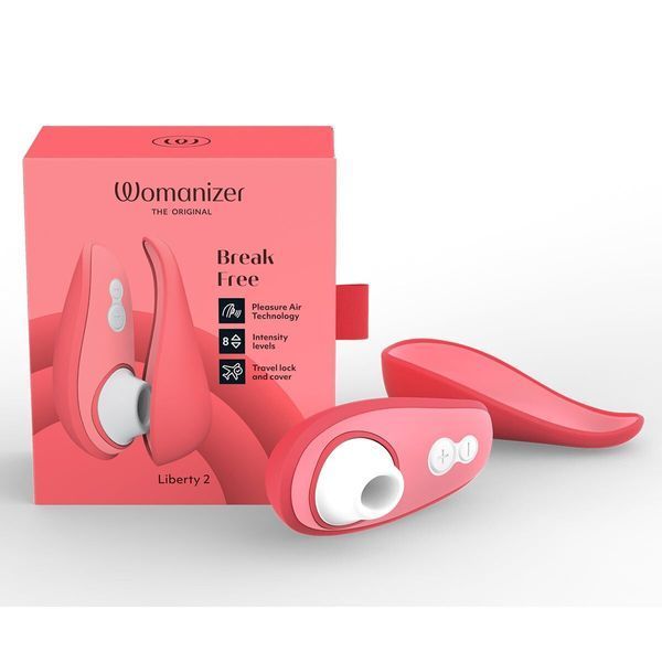 Вакуумний кліторальний стимулятор Womanizer Liberty 2 Vibrant Rose, 8 режимів, магнітна кришечка SX0522 фото