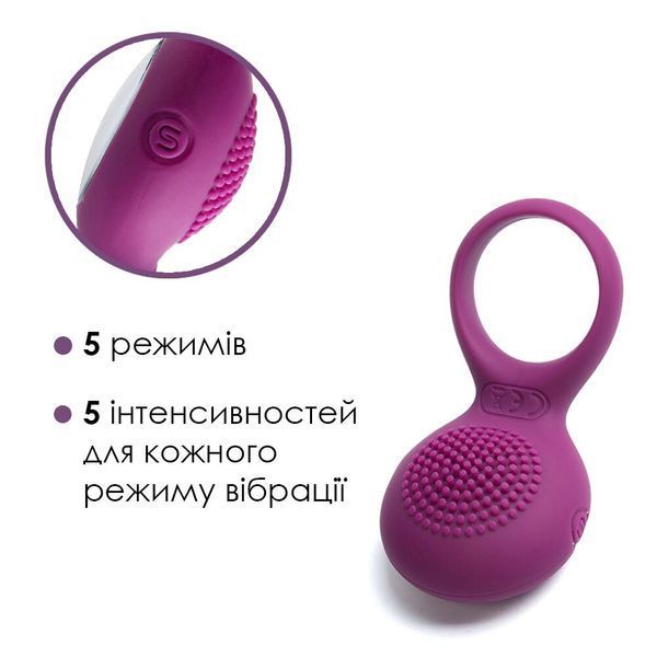Ерекційне кільце з вібрацією Svakom Tyler Violet SO4834 фото