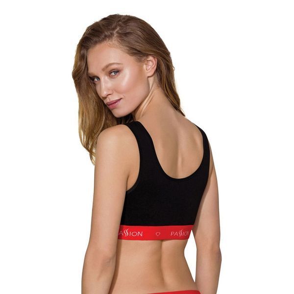 Спортивный топ на широких бретелях Passion PS003 TOP XL, black SO4214 фото