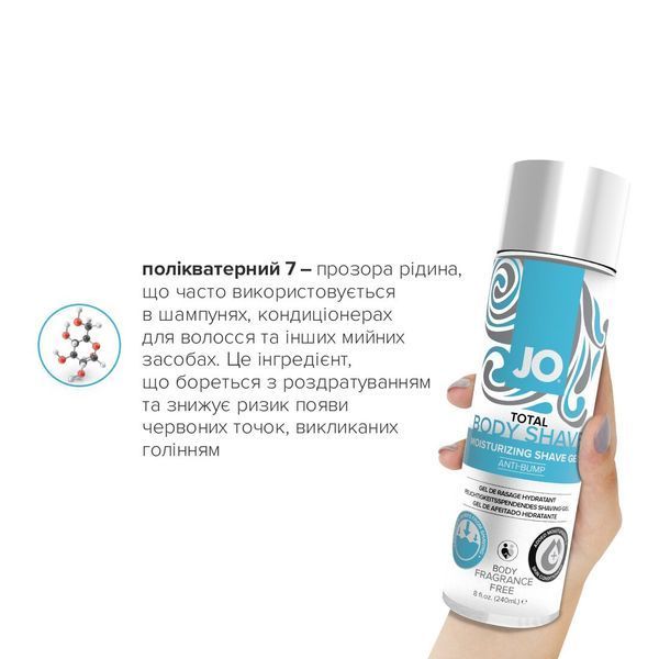 Гель для бритья JO TOTAL BODY &mdash; Anti-bump Intimate Shaving Gel (240 мл) увлажняющий SO1779 фото