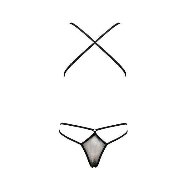 Боди монокини с декольте Passion ERZA BODY S/M, black PS26002 фото