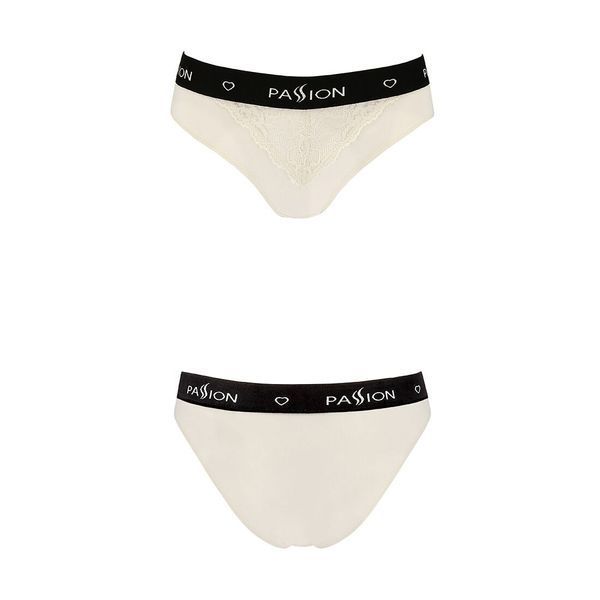 Трусики с широкой резинкой и кружевом Passion PS001 PANTIES M, ecru SO4164 фото