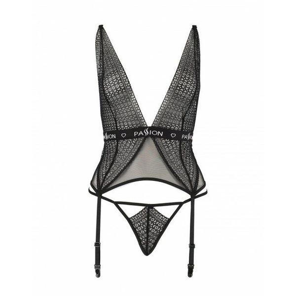Полупрозрачный корсет Passion Exclusive MIRAJANE CORSET XXL/XXXL, black PS26409 фото