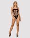 Бодістокінг із поперечними вирізами Obsessive B122 teddy S/M/L, чорний SO7210 фото 3