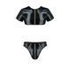 Комплект мужского белья под латекс Passion 057 SET PETER XXL/XXXL Black, кроп-топ, стринги SO7635 фото 5