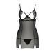 Прозрачная сорочка приталенная Passion QUENTRIS CHEMISE XXL/XXXL, black, трусики PS26606 фото 5