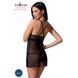 Прозрачная сорочка приталенная Passion QUENTRIS CHEMISE XXL/XXXL, black, трусики PS26606 фото 2