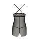 Прозрачная сорочка приталенная Passion QUENTRIS CHEMISE XXL/XXXL, black, трусики PS26606 фото 6